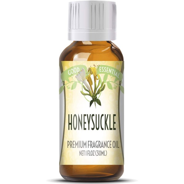 Honeysuckle Scented Oil by Good Essential (Huge 1oz Bottle - Premium Grade Fragrance Oil) - Perfect for Aromatherapy, Soaps, Candles, Slime, Lotions, and More!