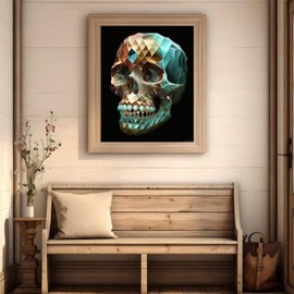 VNUIEHG Paint by Numbers for Adults Beginner, Abstract Skull Adult Paint by Number Kits Paint by Number DIY Oil Painting Kit on Canvas Painting by Numbers for Adults, 16x20 Inch