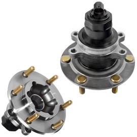 Detroit Axle - 2WD Pair Front Wheel Bearing Hubs for 2002-2004 Isuzu Axiom Rodeo Sport Honda Passport 2 Wheel Hub Bearings Assembly 2003 Replacement