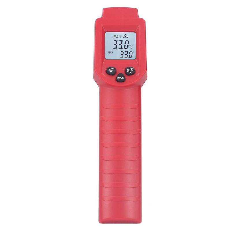 Infrared Thermometer Backlit LCD Light Indicator No Contact Temperature Meter