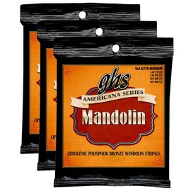 GHS Americana Series Mandolin Strings Medium 11-40 (3 Pack Bundle)