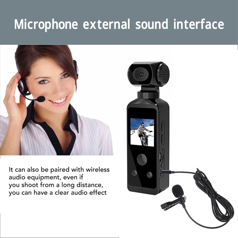 Pocket Camera 4K HD 270° Rotatable Anti Shaking Wifi with