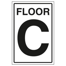 V Safety Floor C 200 x 300mm - 1mm Rigid Plastic Safety Sign
