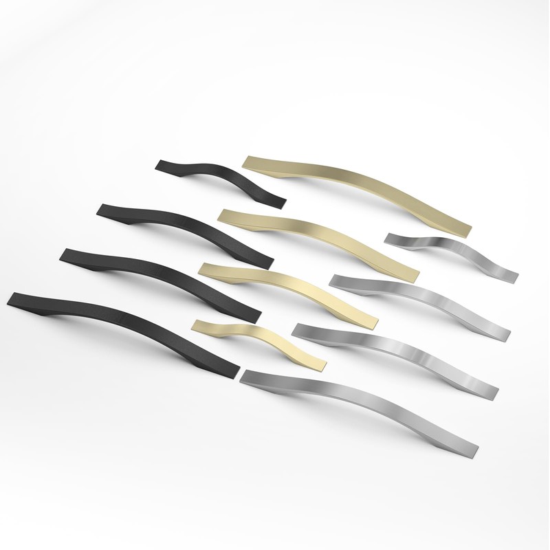 ELEBUILD 10 Pack, 5 Inch(128MM), Matte Black, Cabinet Pulls Cabinet