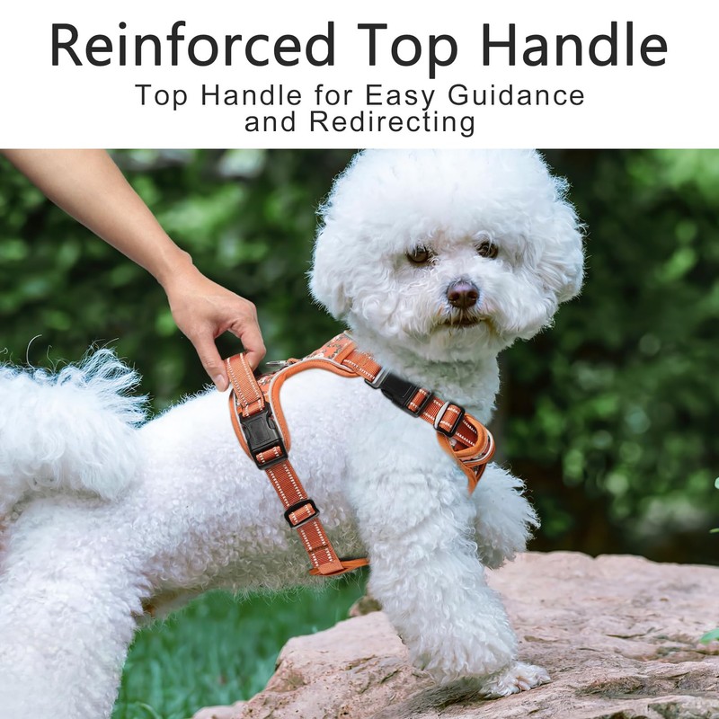 HEELE Dog Harness No Pull Release on Neck Reflective Adjustable