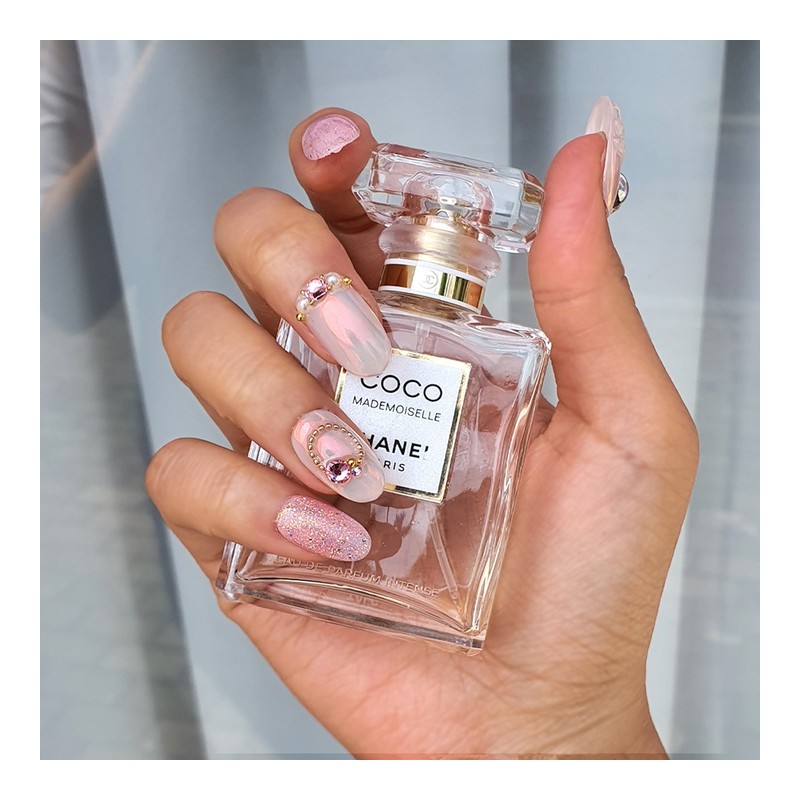Pink Wave Handmade Nail Tips - Long Point / 핑크