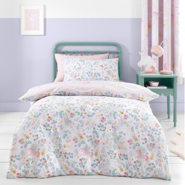 Catherine Lansfield Fairytale Unicorn Single Duvet Cover Set Pink