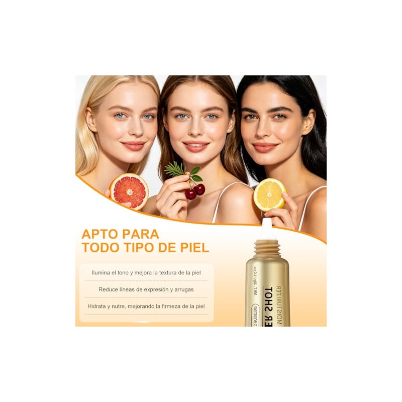 Vitamina C con Glutatión y Vitamina E,Vitamin C Booster Shot