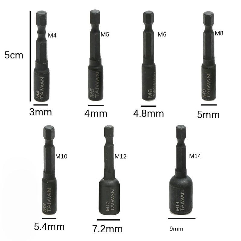 Tap Socket Screw Tap Socket 7 Socket Adapter Hex Shank