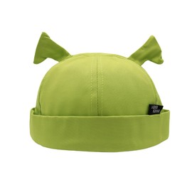 Amamcy Cute Hat with Ears Green Bucket Hat Bucket Cap Docker Cap Funny Costume Bowl Hat Outdoor Cap Fisherman Hat