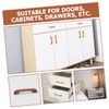 WOONEKY 5 Set Solid Wooden Cabinet Pull Handles Durable Furniture