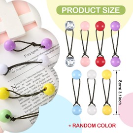 24 Pieces Hair Ties 20mm Hair Balls Bubble Ponytail Holders for Girls Twin Bead Bubble Hair Ties Colorful 80s 90s Hair Elastic Accessories for Baby Toddler (Multicolor)