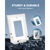 ZILLSEA Pure White Decorator Wall Plates, 4-Pack Switch Plates and
