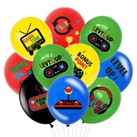 Gaming Balloons - 45 Pcs Gamer Balloons, 12 Inch Video Game Latex Balloons, Game Night Decorations for Teen Boy Birthday Party, Video Game Party Decorations, Gamer Balloons for Boy’s Birthday