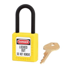 Master Lock 406YLW 406 Dielectric thermoplastic Safety Padlock, Yellow, 9.5 cm x 4.2 cm x 2.1 cm