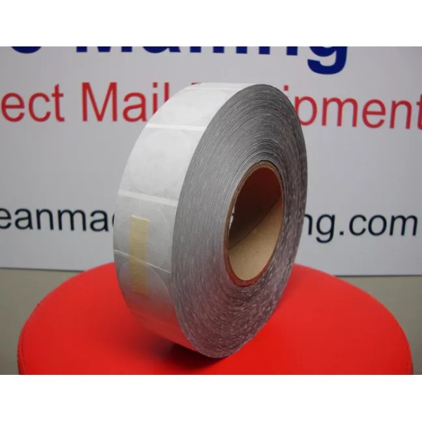 Clean Machine Mailing Frosted Translucent 1.5" Round Label Tab Wafer