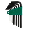 Larcele Hex Key with Flat Head Black Eight Sets for