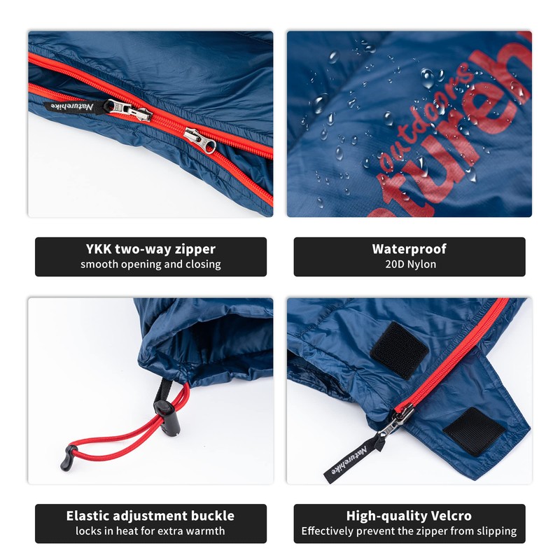 Naturehike Ultralight Down Sleeping Bag, 650 Filling Power Duck Down