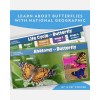 National Geographic STEM Butterfly Growing Kit with Habitat, Feeder, and