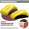 Yakamoz Hand Sanding Blocks, 2Pcs Hook Loop Sanding Block Foam