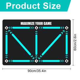 Trendecor Football Mat, Football Mat, 60 x 90 cm, Sports Mat, Quiet, Non-Slip, Shock-Absorbing Football, Step Training Mat, Ball Control Training Mat for Children and Football Lovers