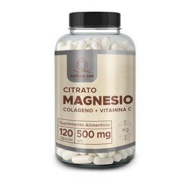 Citrato de Magnesio Colágeno Hidrolizado y Vitamina C 120 Cápsulas Raíces Zen Super Premium