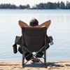 Unisakey Oversized Rocking Camping Chair with Headrest & Cup Holder