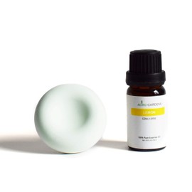 Auxo Gardens Natural Ceramic Essential Oil Diffuser for Car with Vent Clip for Aromatherapy, air Quality Improvement,Promote Calm Driving (Green)