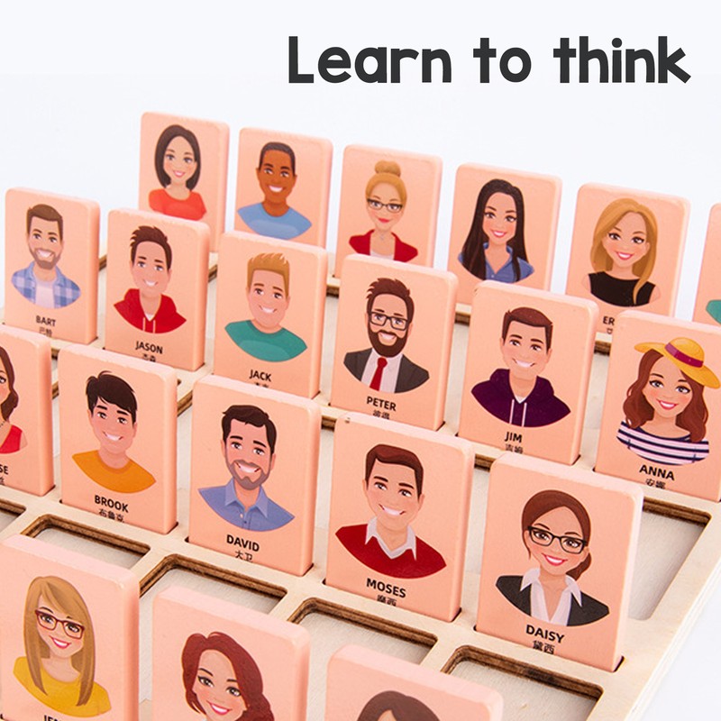 Guessing Game Toy Wooden Parent Child Interactive Logical Thinking Training