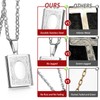 Oidea Retro Locket Necklace for Men Women: Silver Tone Stainless