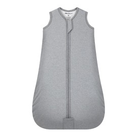 Mosebears Sleep Sack Baby Winter Wearable Blanket with 2-Way Zipper,2.5 TOG Cotton Sleep Sack Unisex (Grey, 0-6 Months)