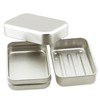 Florex Set of 3 Aluminium Soap Boxes with Drip Tray