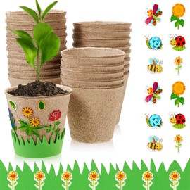 Jecery 12 Sets Garden Paper Craft Kit Planting Kit Pot for Foam Flower Pots for Bulk Craft Kits for Flower Planting Growing Kit Flower Pot Crafts for DIY Painting