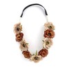 Fashion Trendy Two Tone Floral Accent Head Band For Women
