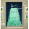 Today's Curtain Emelia Original Voile Swagger Pair 63", Navy, 90"