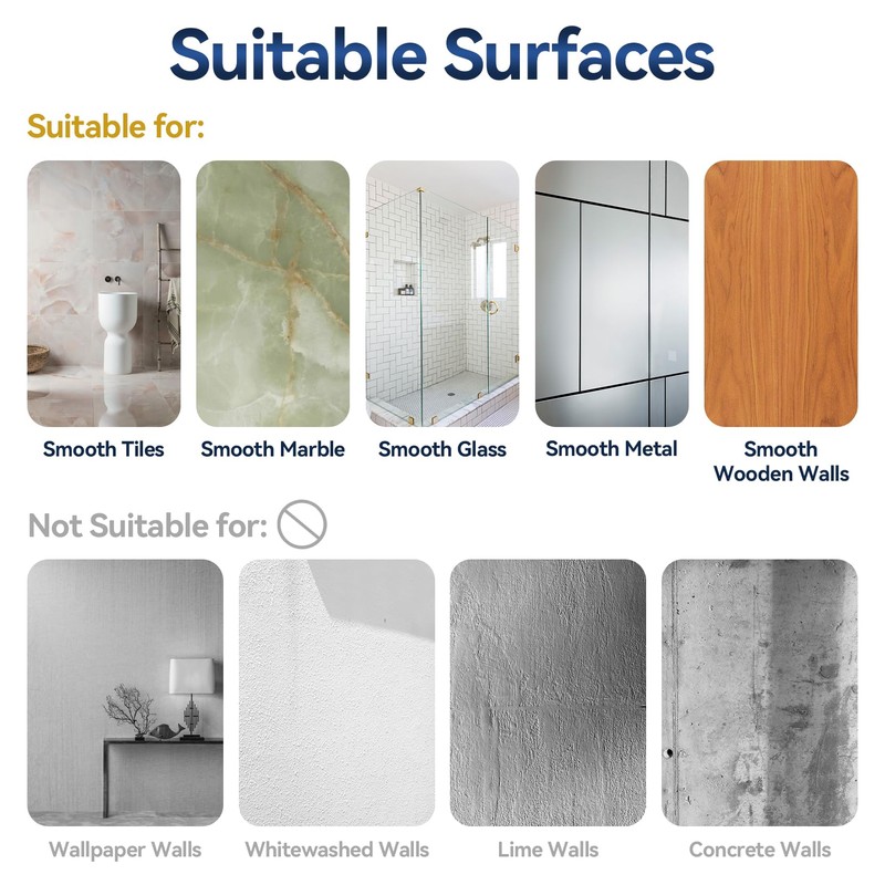 YASONIC Corner Adhesive Shower Caddy, with Soap Holder and 12