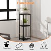 GHIMIGN 10" Wide Square Drink Table with Adjustable Feet -