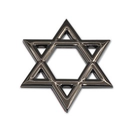 1Pc Six Point Star Stickers Car Stickers Metal Hexagram Stars Stickers Israel Flag Car Decals Jew Sticker Car Emblem 2.36" Stickers for Cars Truck Bumper Stickers (Black)