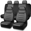 CAR PASS Leather Seat Covers Full Set Universal Water Resistant