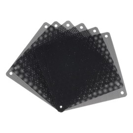 sourcing map PC Dust Filter, 120 x 120 mm PVC Computer Case Cooler Dust Protection Grille Fan Grille for Computer Case Speaker, Black Pack of 6