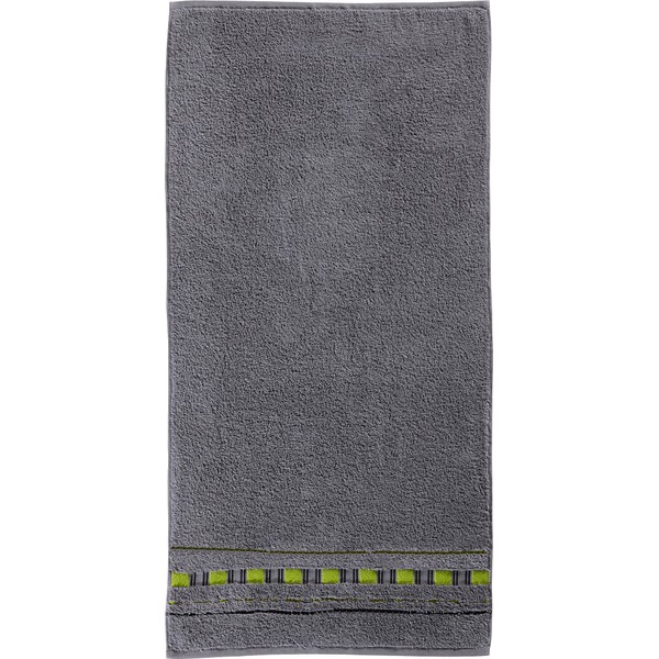 Erwin Müller Shower Towel – Achern Grey/Green Size 70 x