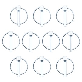 INCREWAY Linch Pin, 10PCS Diameter 6mm Carbon Steel Trailer Lock Pin Retention Pin Lock Pin Fastener Track Farm Lawn