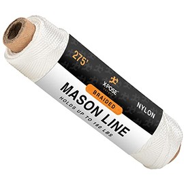 Nylon Twine - 275' Nylon String - Synthetic Thin Twine String - Indoor & Outdoor Use for Crafts, Camping, Garden, Line Level, Marine, Fishing, Trot Line, Decoy, Property Markers, Construction (White)