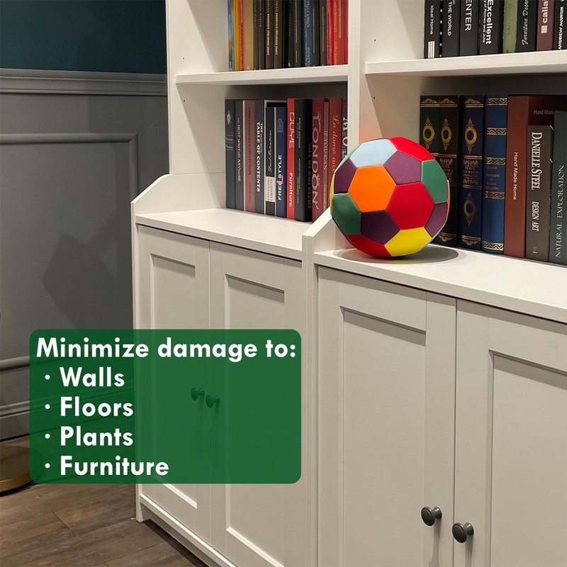 LINKBOY Multicolor Soft Indoor Soccer Ball for Toddlers, Size 4