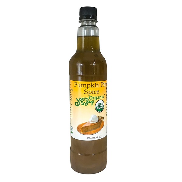 Joe’s Syrup Organic Flavored Syrup, Organic Pumpkin Pie Spice, 750 ml
