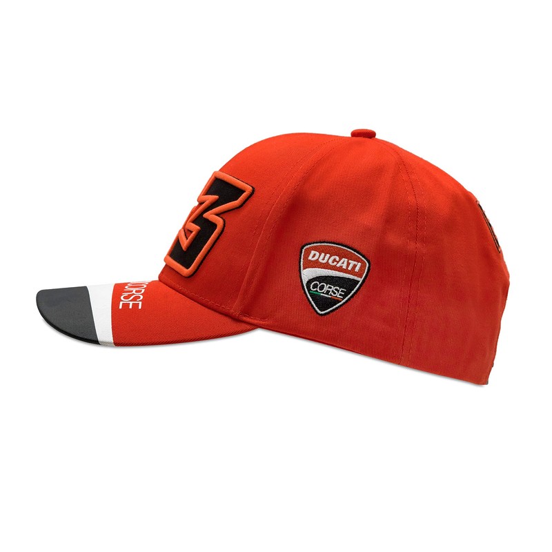 Valentino Rossi Men's Ducati Bagnaia Medium Peaked Cap, Red, One
