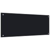 CHARMMA Kitchen Backsplash Black 39.4"x15.7" Tempered Glass-4956
