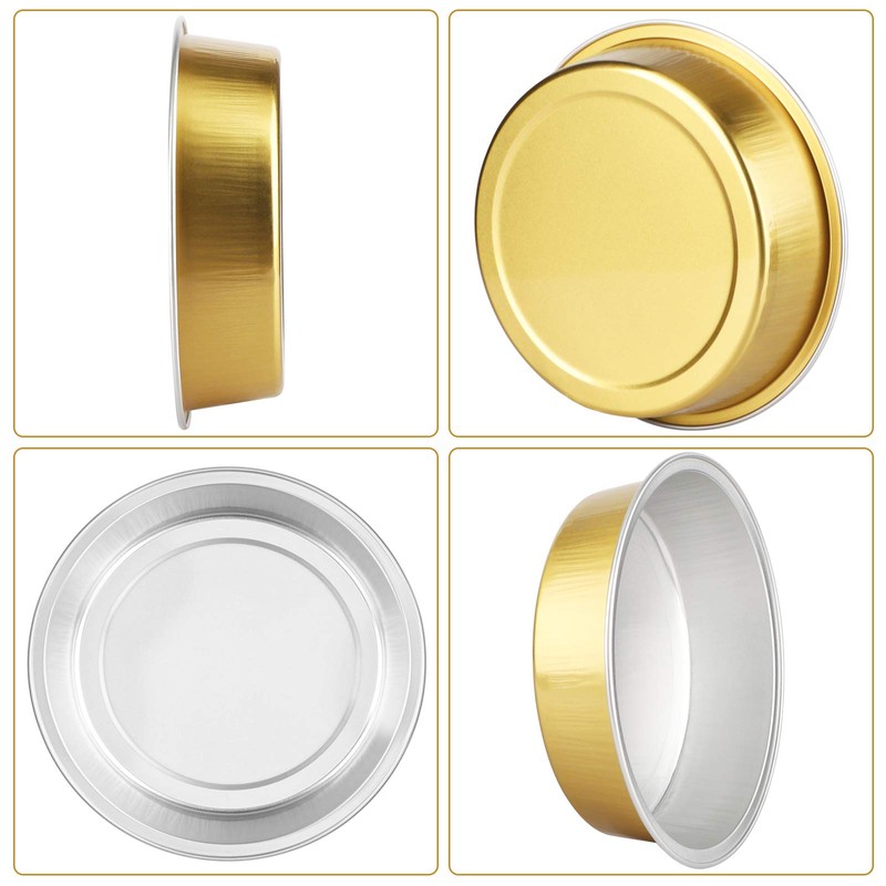 Beasea Disposable Pie Tins 4 Inch, 50 Pack Mini Tart