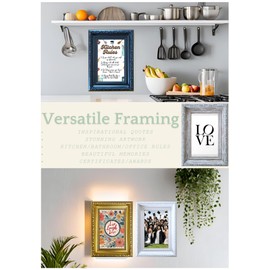 Aryllis Vintage A5 Photo Frame, Ornate Gold, Free-standing & Wall Mountable Premium Picture Frame with Perspex Front