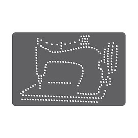 Rhinestone Genie Sewing Machine 8" Magnetic Rhinestone Template, Black